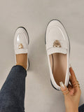 Women's Casual Outdoor Slip-On Loafers With Leopard Head Decoration, Comfortable And Lightweight, Four Seasons