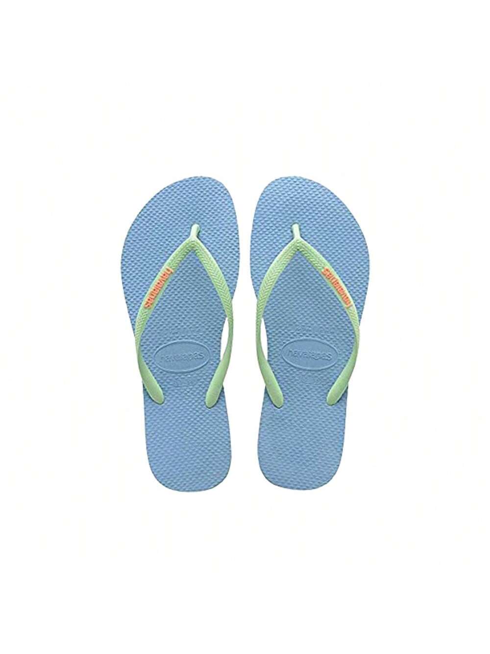 Havaianas Women's Rubber Flip-Flops 4119787-0061 SLIM LOGO POP-UP Sky Blue