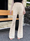 Ladies' Plain Lace Flared Pants
