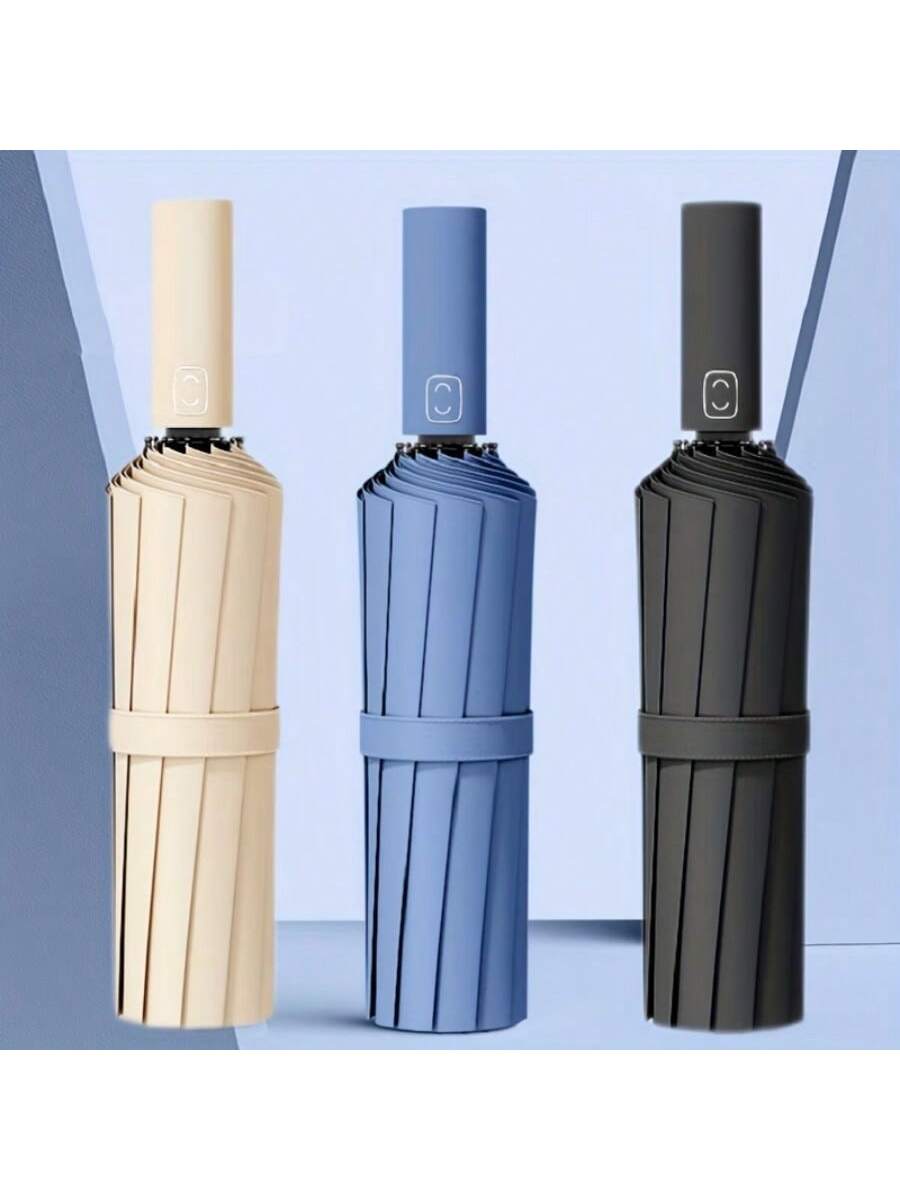 Automatic Folding Large  Umbrella Rainproof And Windproof Strong Umbrella Family Entertainment Outdoor Rainproof And Sunscreen Dual-Use Parasol