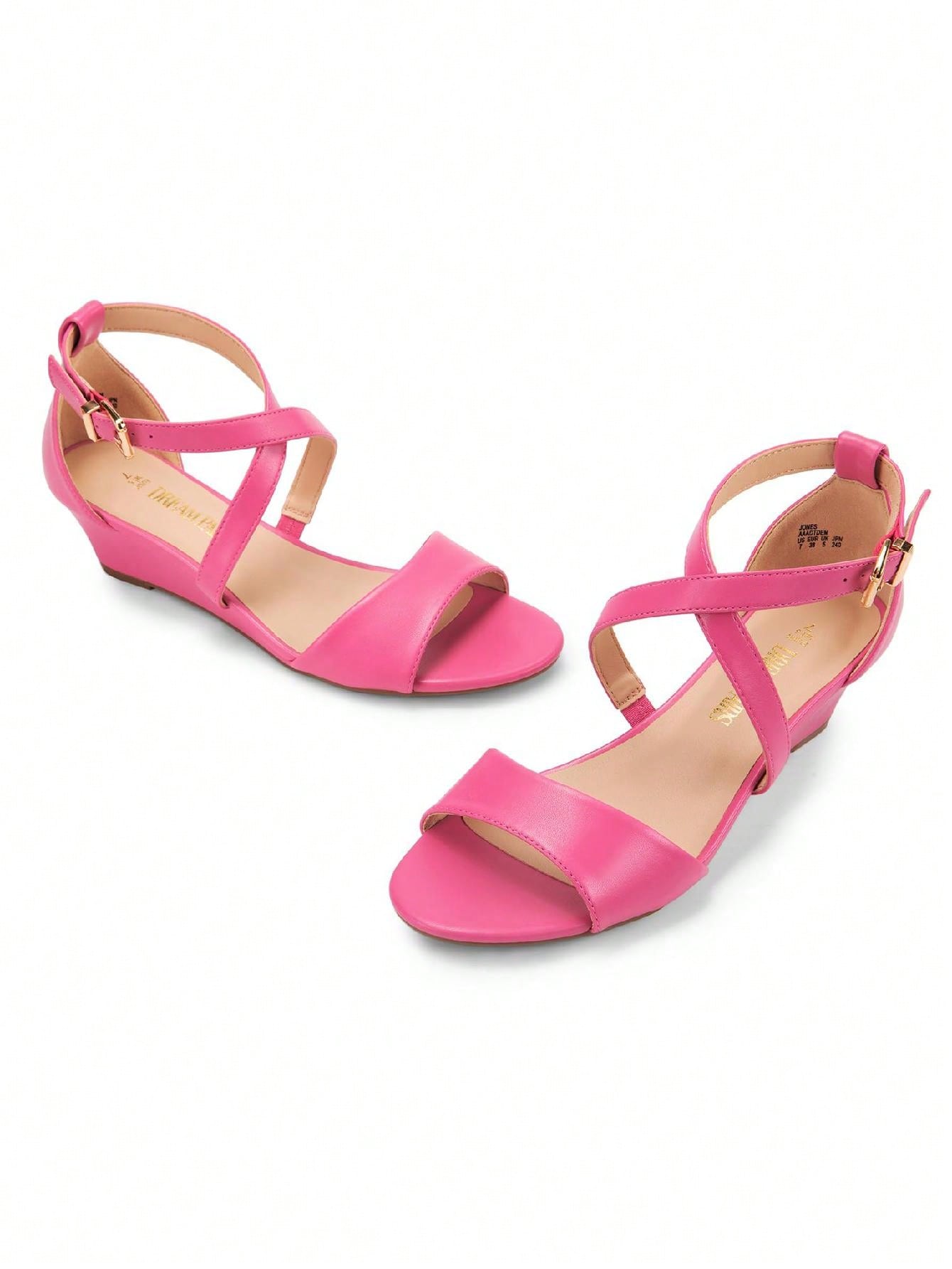 Women Wedge Sandals Adjustable Ankle Strap Open Toe Platform  Low Wedge Work Wedding Party  Dating Prom Pump Wedge Sandals