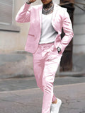Men's Solid Color Pointed Lapel Suit Jacket