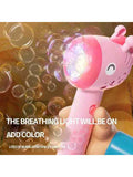 New Cartoon Giraffe Bubble Machine Children Fully Automatic Bubble Gun Bubble Out Of Multi-Colored Bubble Toys With Lights