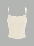 Casual Simple Camisole Top, Slim Fit, Suitable For Summer
