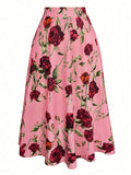 Floral Printed Loose Casual Skirt