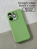 Solid Color TPU Straight Edge Mobile Phone Protective Case Available In Four Colors, Suitable For Apple IPhone 12/12Pro/12ProMax/13/13Pro/13ProMax/14/14Pro/14Plus/14ProMax/15/15Pro/15Plus/15ProMax