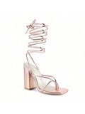 Shewolf Lace Up High Heel Sandals