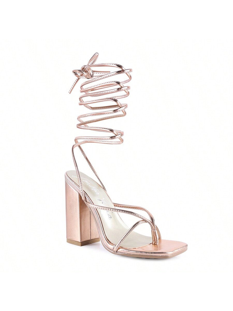 Shewolf Lace Up High Heel Sandals