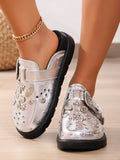 Women's Fashion Comfortable Rivet Decor Black Wedge & Platform Pumps