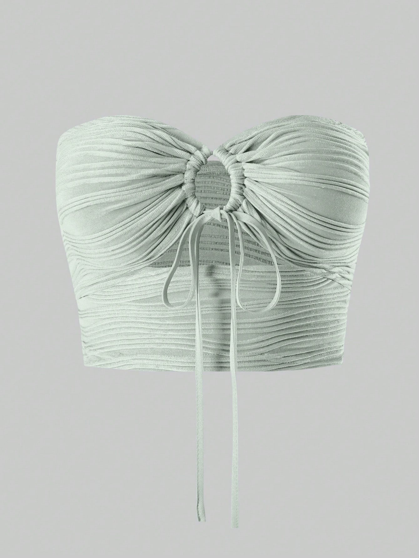 Drawstring Ruched Tube Top