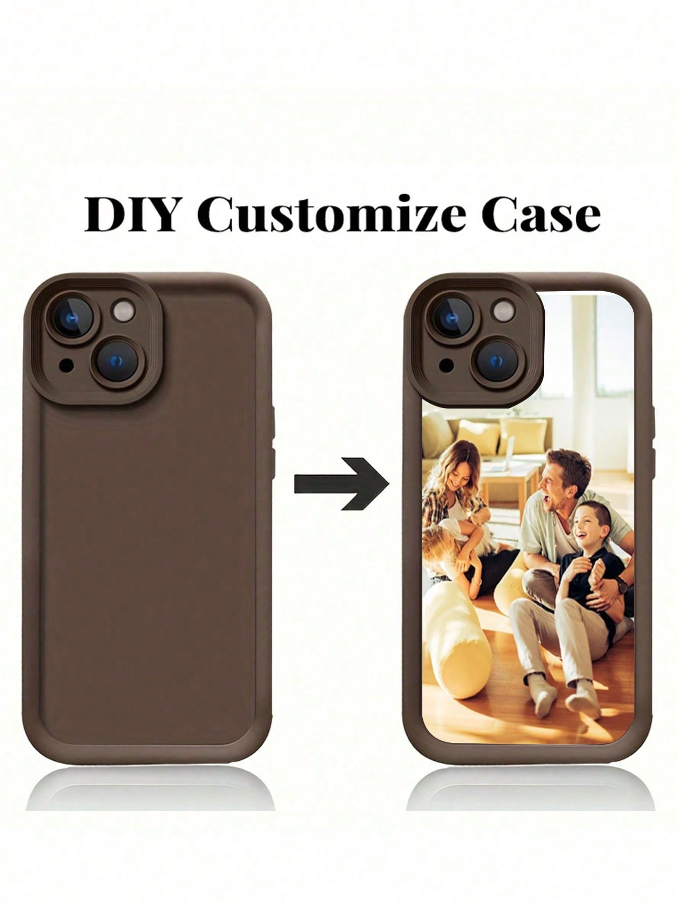 Green 1pc Customized Personalized Print Full Cover Silicone Phone Case With Lens Protective Function, Compatible With Iphone 15 14 13 12 11 Pro Max