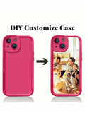 1pc Customized All-Inclusive Silicone Phone Case With Personalized Pattern And Camera Lens Protection, Compatible With Iphone 15/14/13/12/11 Pro Max