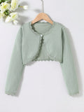 Tween Girl Fashionable Simple Knit Poncho Style Cardigan