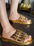 Bernardine Gemstone Embellished Clear Slide Snadals