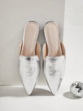 Women's Pointed Toe Flat Mules, Summer Slip-On Casual Shoes With Soft Lightweight Sole, 2024 New Arrival
