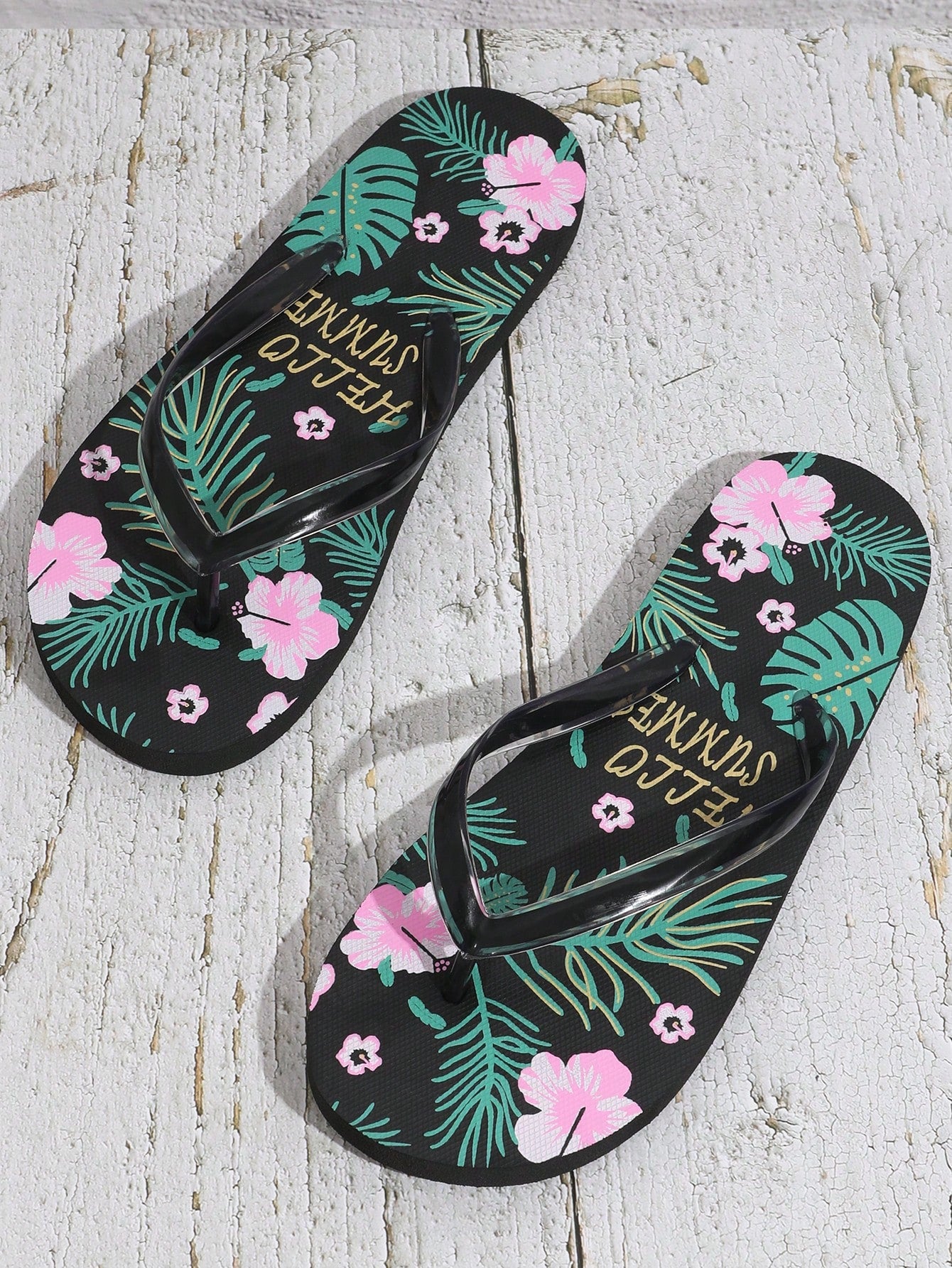 Women's Hot Tropical Printed Fashionable Casual Beach Flip Flop Sandals