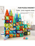 Children Magnetic Building Block Toy With Tubes, Large Magnets, And Rolling Balls For DIY And Parent-Child Interaction