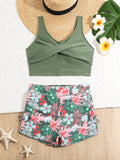 Teen Girl Two Piece Printed Swimsuit