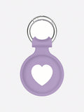 Heart-Shaped Protective Silicone Cover Compatible With Apple Airtag Tracker, Anti-Lost Device, Soft Shell (Airtag Not Included)