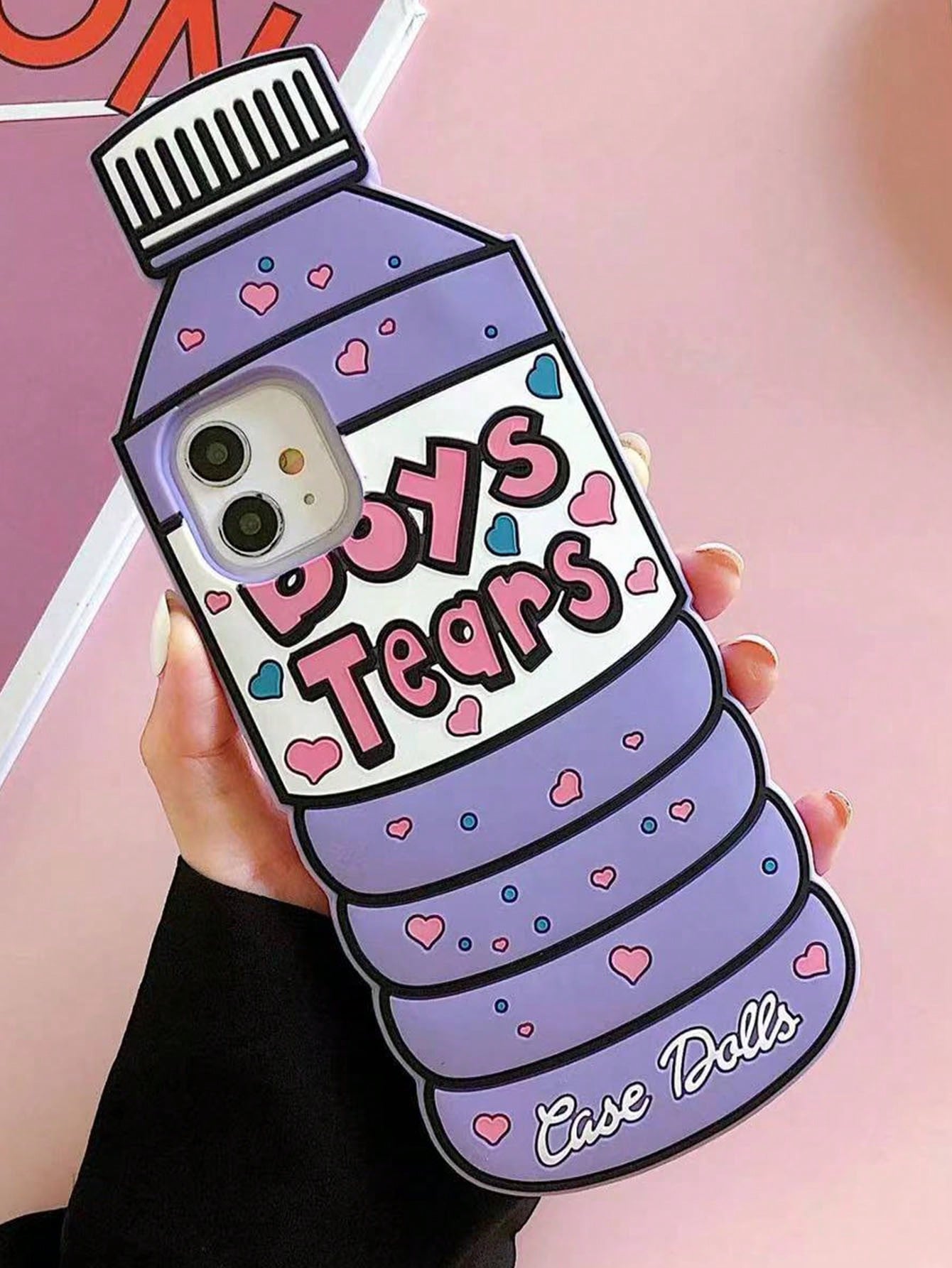 Cute And Funny Mineral Water Bottle Design Silicone Phone Case, Compatible With All Models Of Iphone 11/12/13/14/15 Pro Max, Creative Shockproof Full Protection Phone Cover