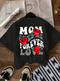 Young Boy's Casual Simple Letter Print Short Sleeve Crew Neck T-Shirt For Summer