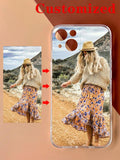 Customized Transparent Tpu Soft Phone Case Compatible With IPhone 11/13/14/15 Pro Max, Featuring Sweet/Sexy Photos With Personalized Customization Of Everyday Life, Friends, Family, Babies, Pets, Cartoon, Scenery, Beach, Swimming, And Cute Flower Pattern