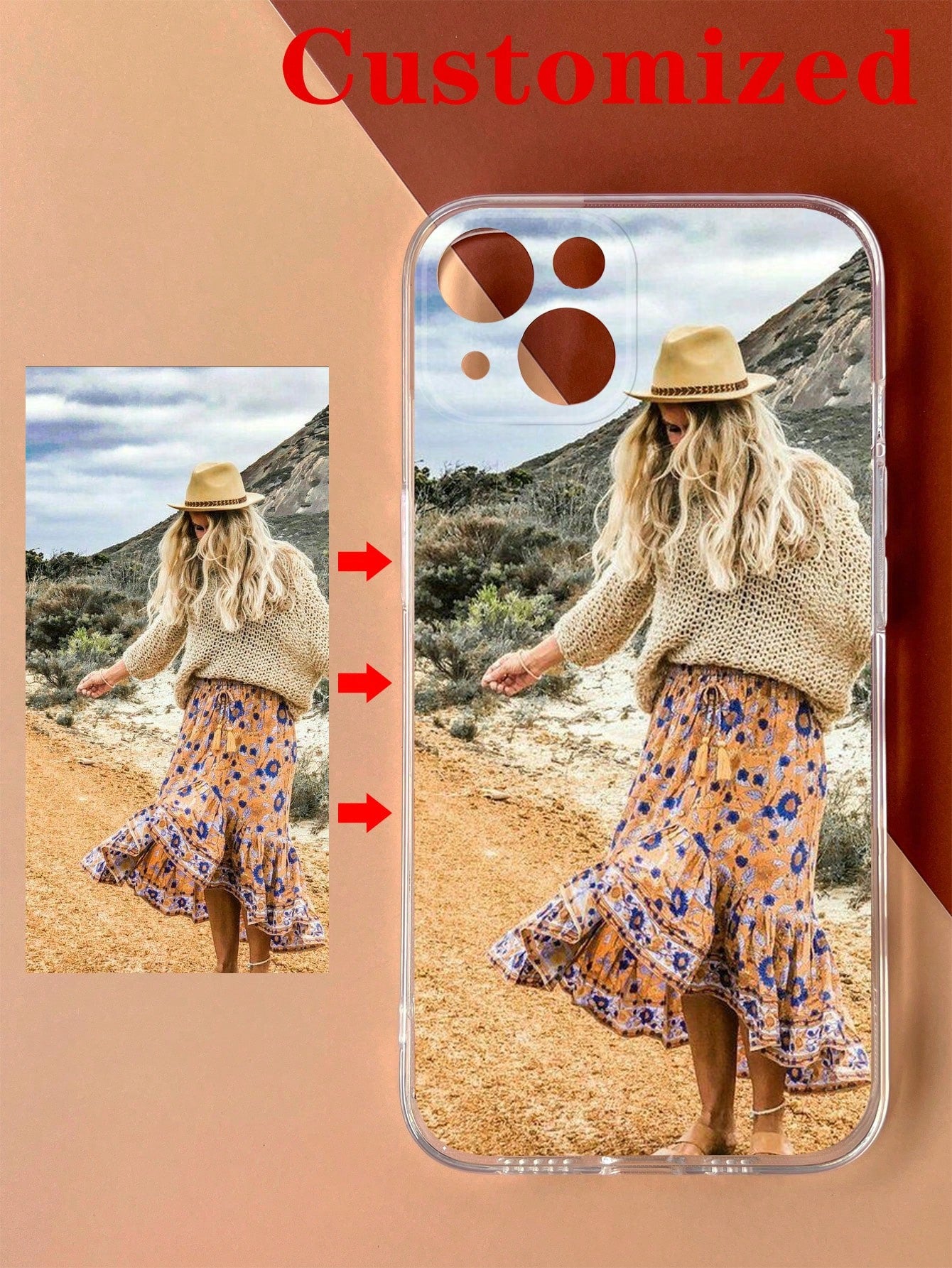 Customized Sweet & Sexy Photo Printed Soft TPU Phone Case, Fits IPhone 11/13/14/15 Pro Max, Suitable For Daily Use, Selfies, Friendships, Family, Babies, Pets, Cartoons, Beach Scenery