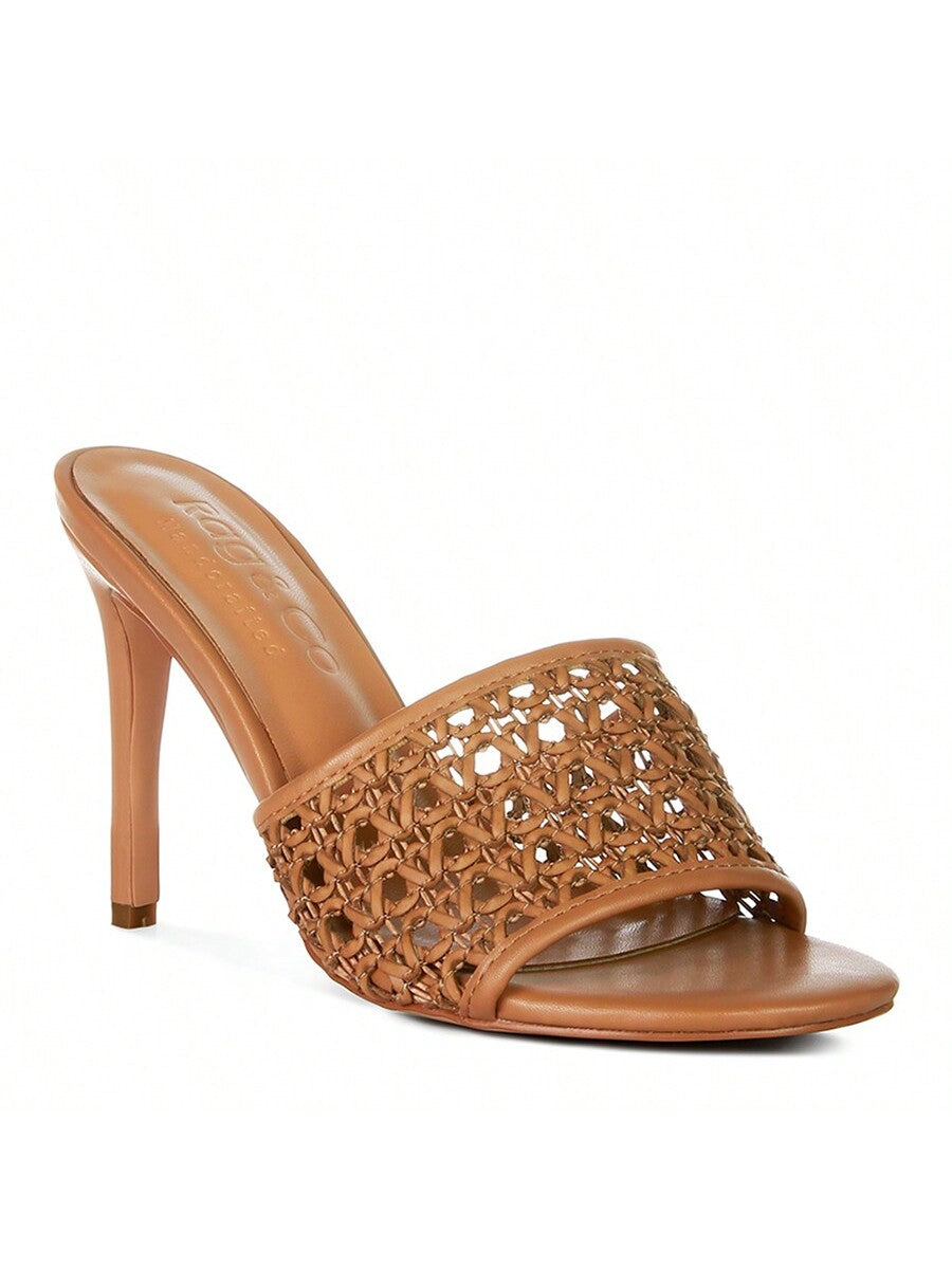 Tease Woven Heeled Slides