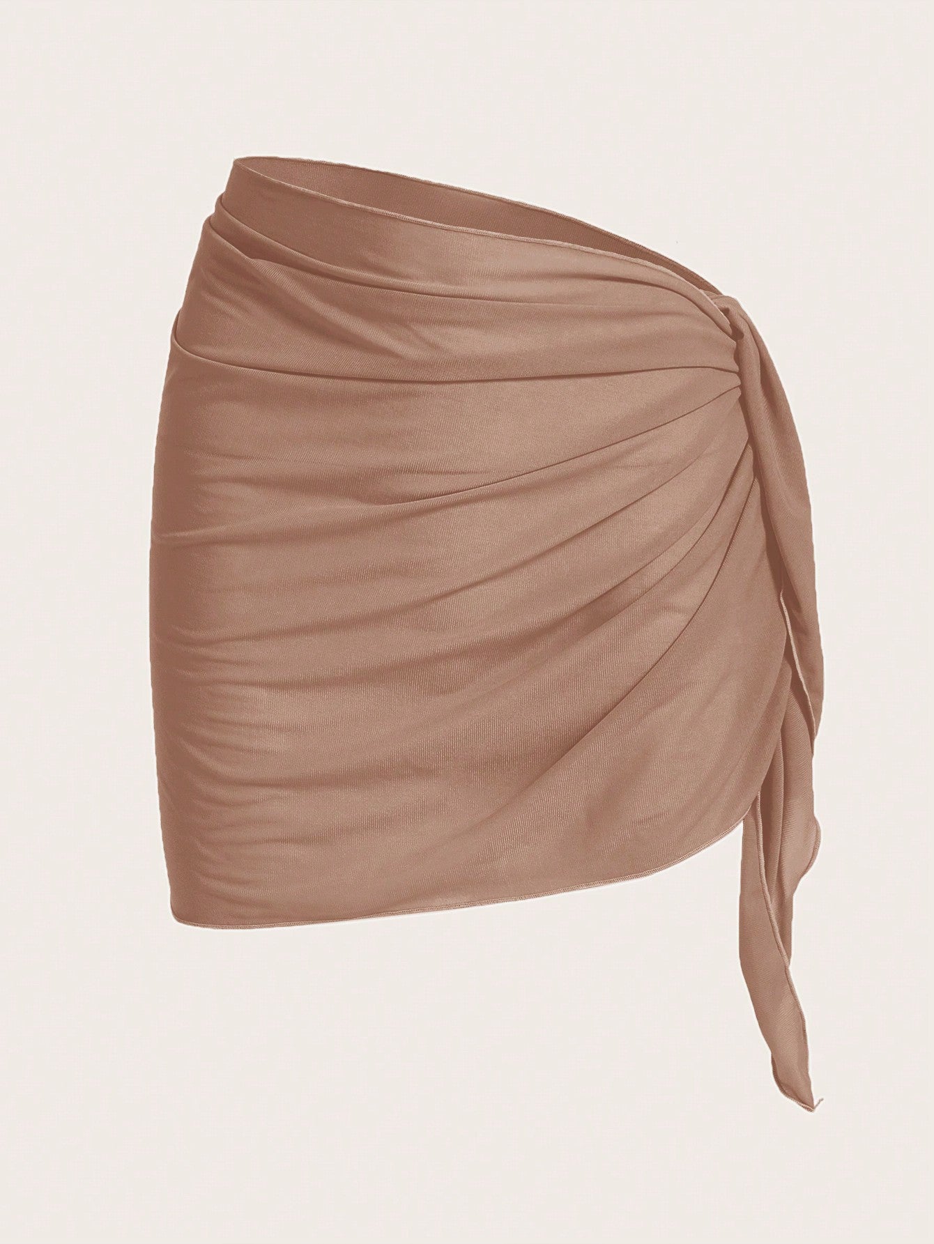 Women's Pleated Side Tie Cover-Up Shirt Dress, Summer Beachwear