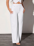 Ladies" Solid Color Simple Everyday Suit Pants