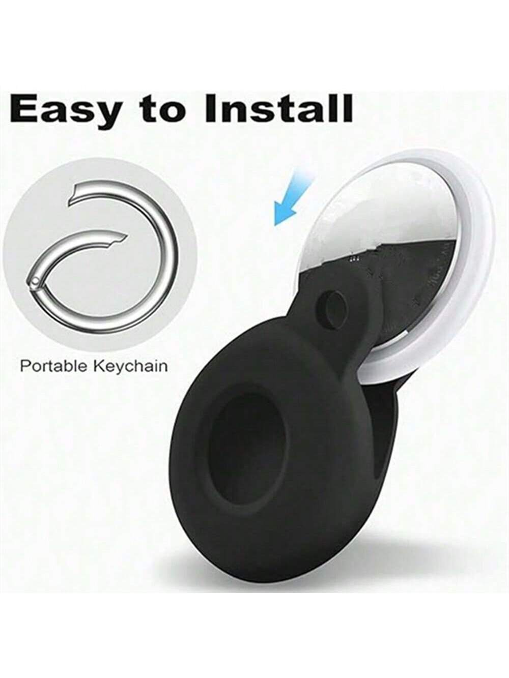 Full Coverage Spring Clip Protective Cover Compatible With Apple Airtags Tracker