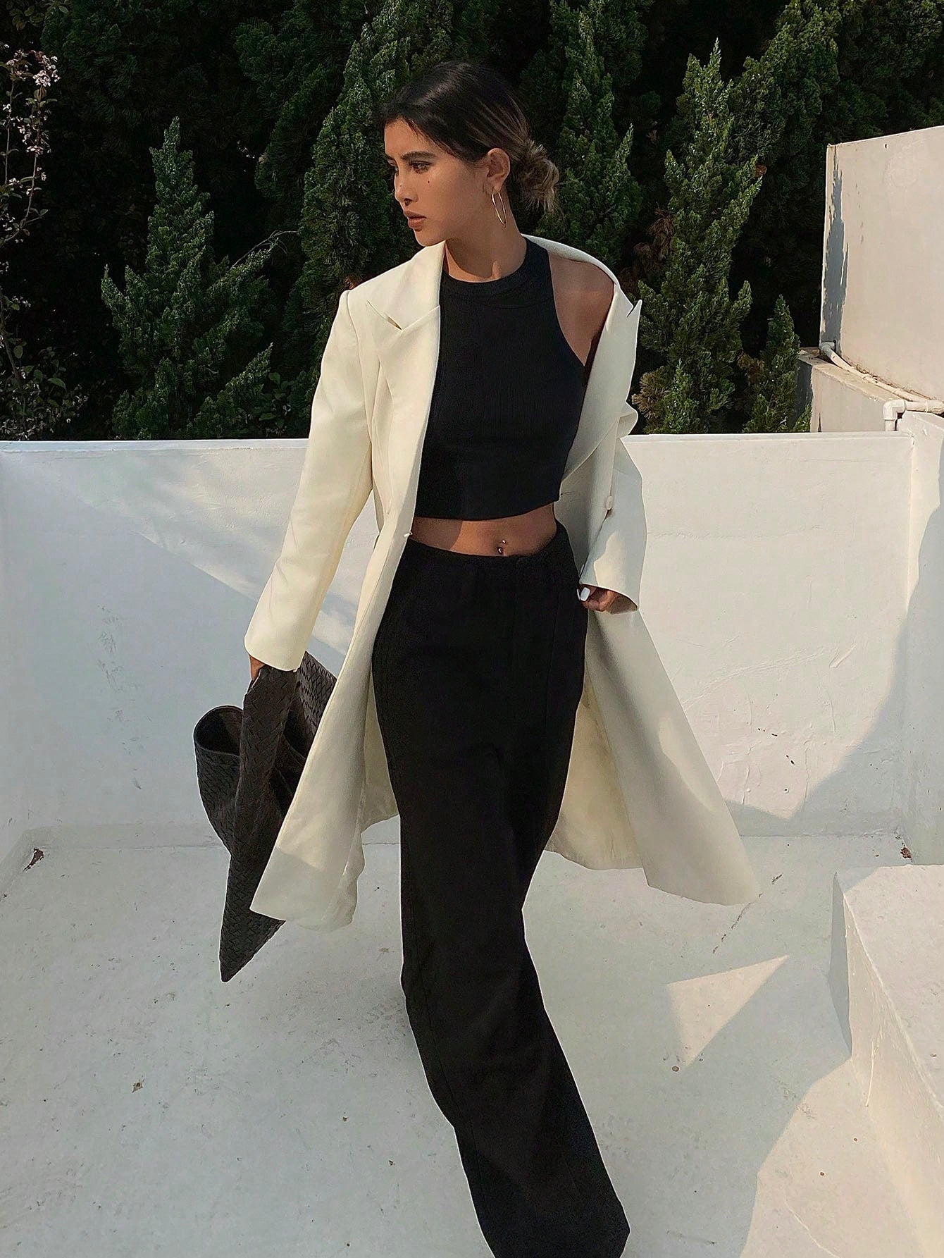 Women Long Solid Color Suit Jacket For Spring