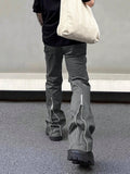 Men\ Casual Daily Wear Zipper Designed Fashionable Long Pants