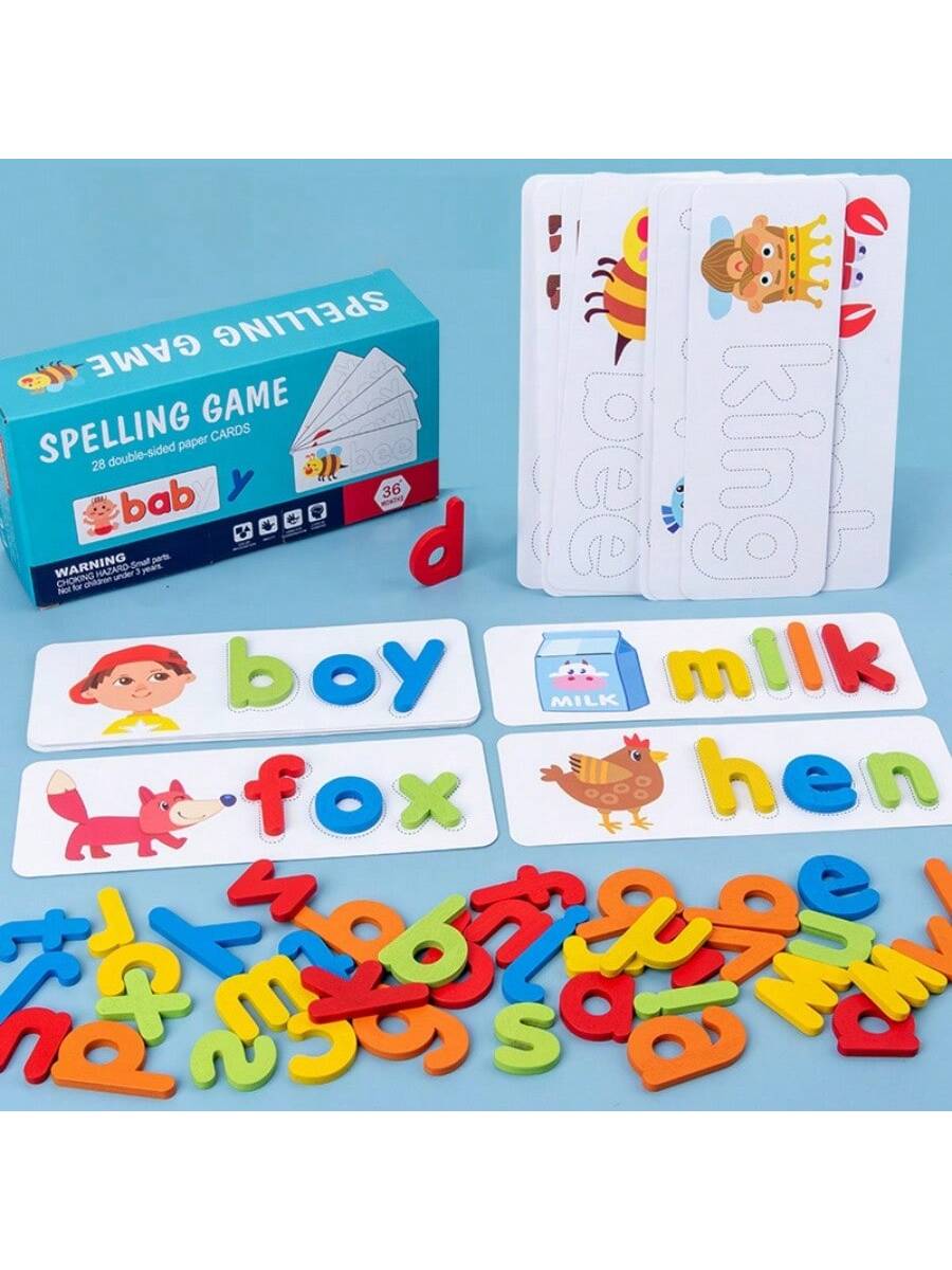 Creative Alphabet Spelling Word Montessori Educational Early Education Children Puzzle Toy