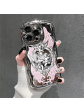 One Silver Electroplated Embossed Shockproof Phone Case For IPhone7/8/11/12/13/14/15/X/XR/Xs/Plus/Pro/Pro Max/SE2