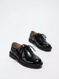 Spring New Young Boys' Trendy British Style Tween Children's Dress Shoes For Formal Occasion, Black