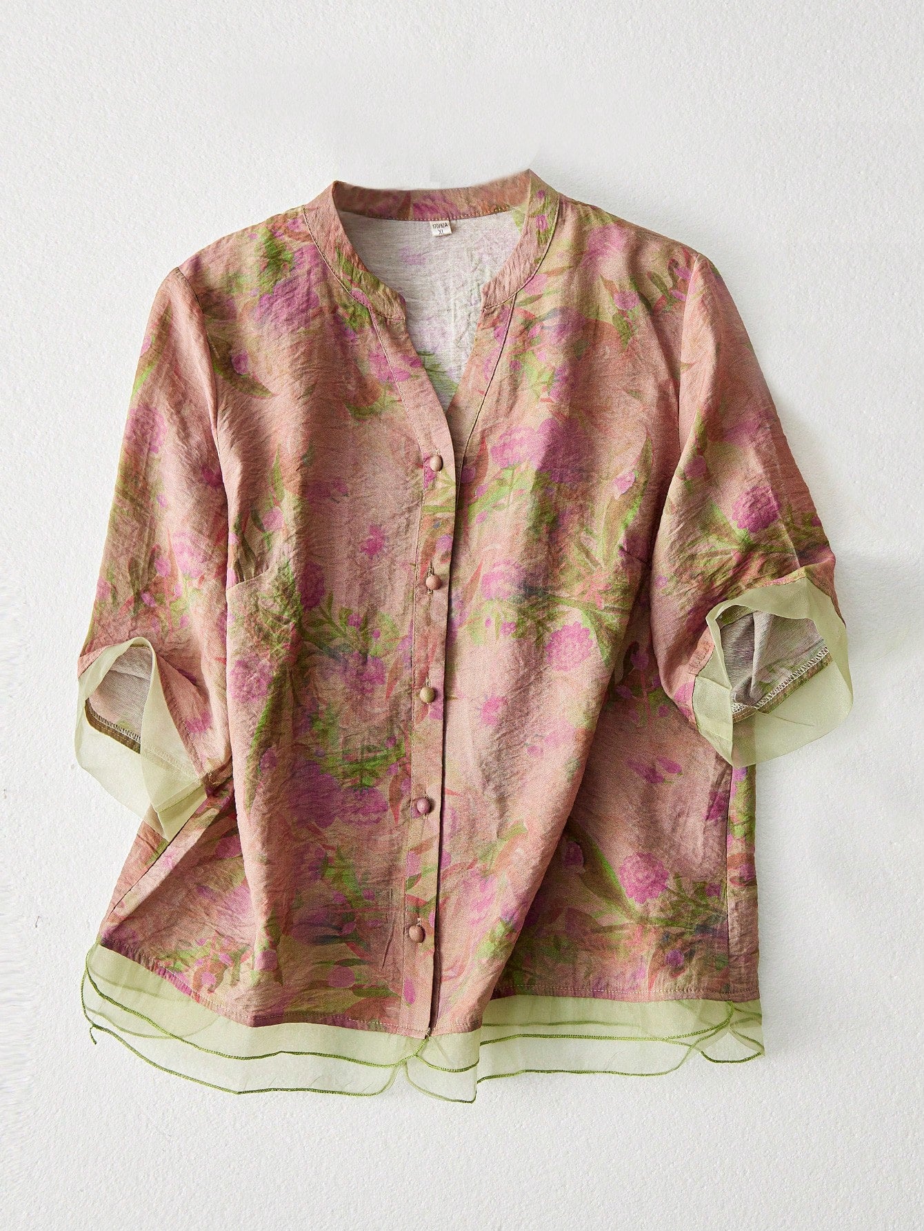 V-Neck Thin Printed Shirt