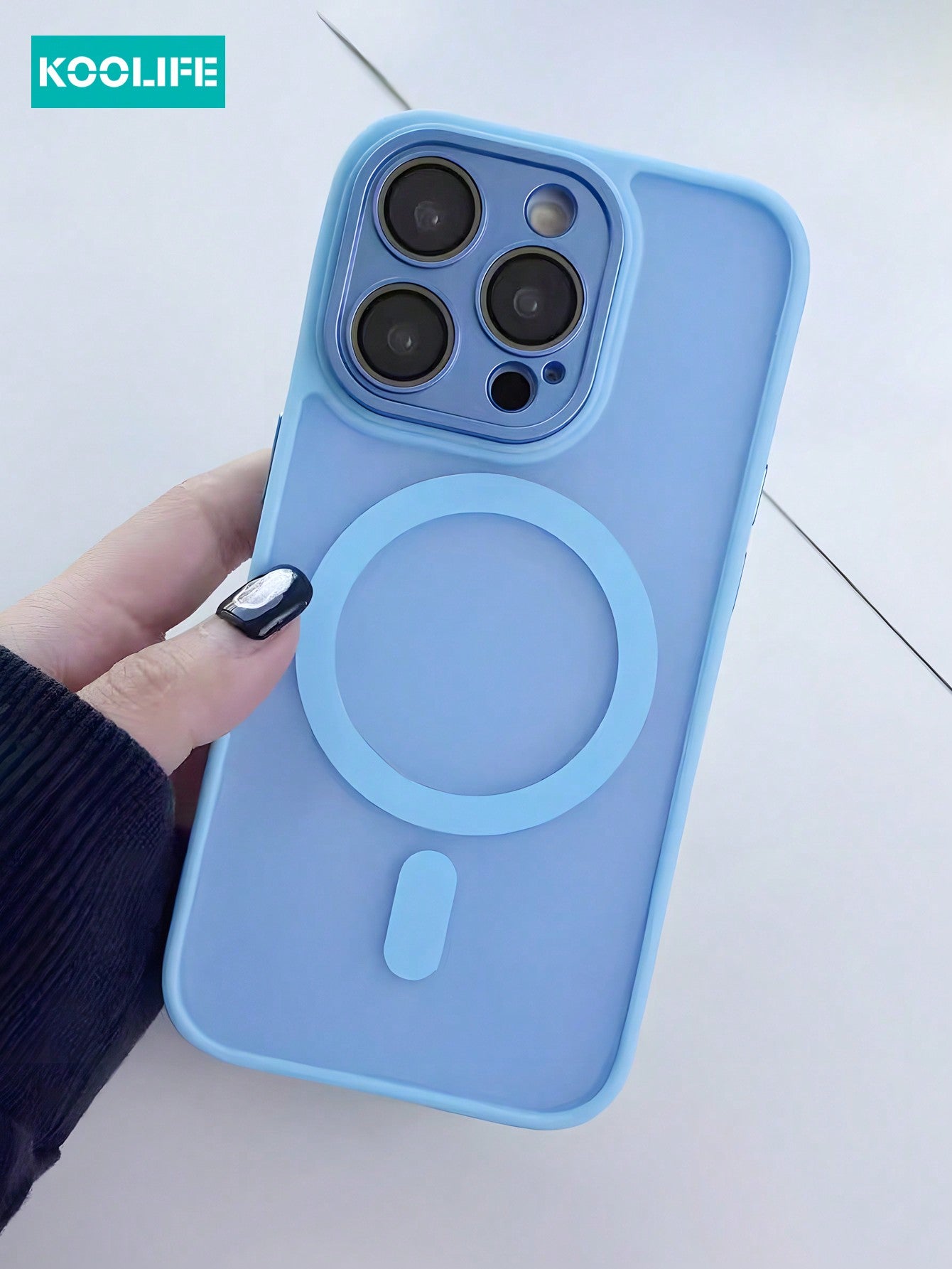 Koolife 1pc Magnetic Adsorption Wireless Charging Full Body Protection TPU+PC Matte Finish Phone Case, With Camera Lens Protector, Anti-Drop, Compatible With IPhone 11/11 Pro/11 Pro Max/12/12 Pro/12 Pro Max/13/13 Pro/13 Pro Max/14/14 Pro/14 Pro Max/14 Plu