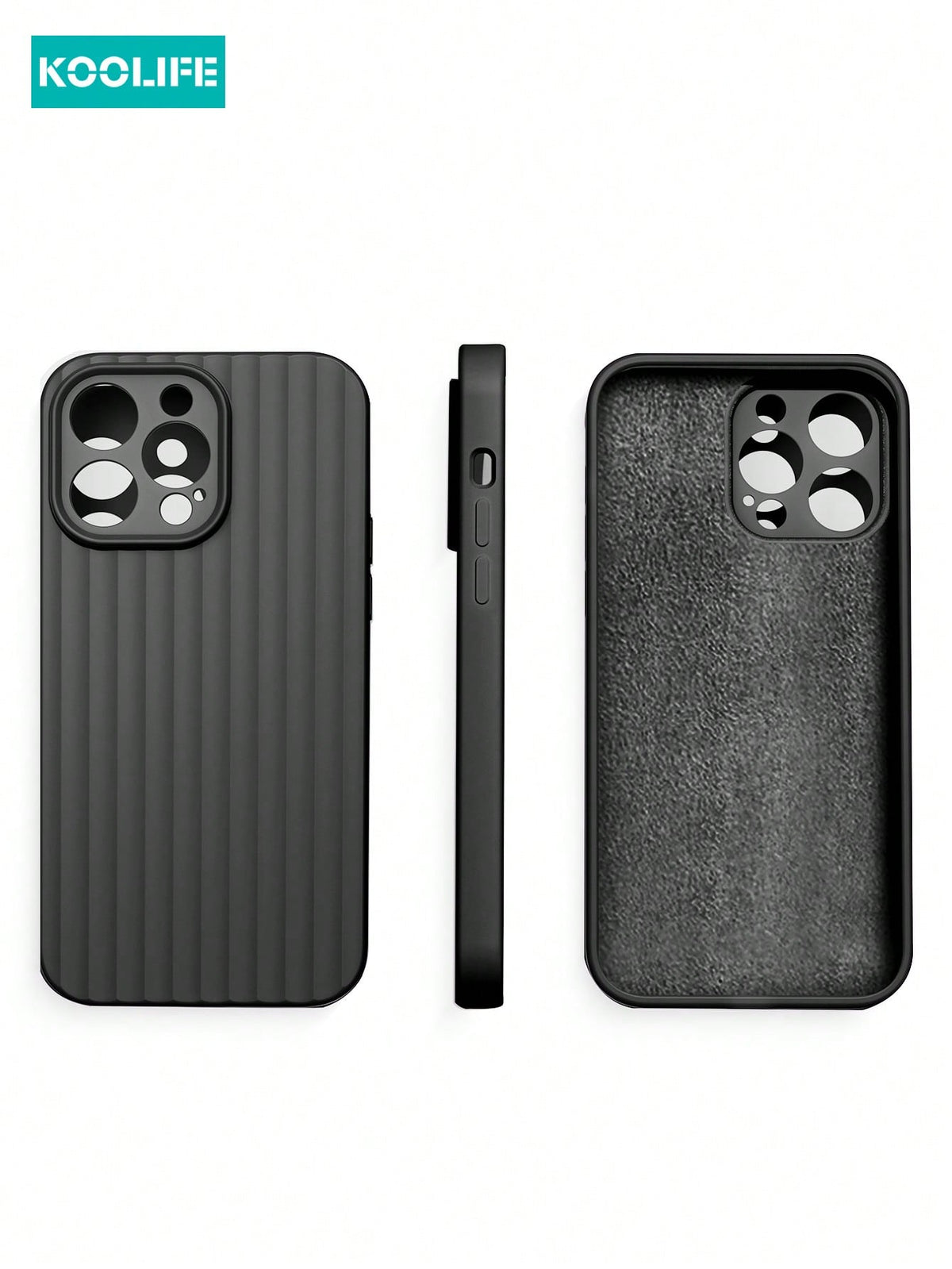 Koolife 1pc 2.0mm Thick Liquid Silicone Full Coverage Protective Case Compatible With IPhone 15 14 13 12 11 Pro Max
