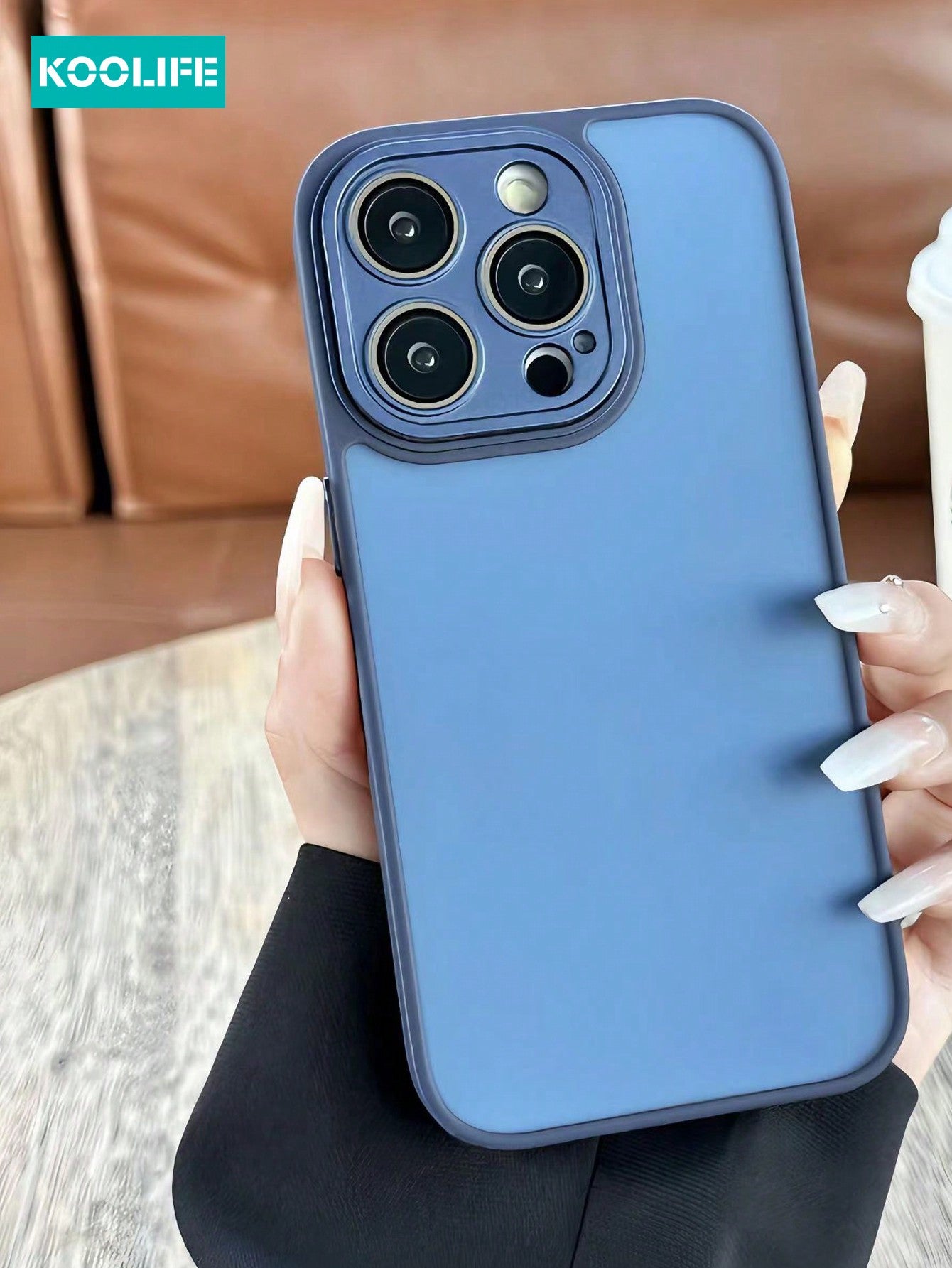 KOOLIFE 1pc Skin-Like Matte Shockproof Cellphone Protective Phone Case With Precise Camera Cutout And Protective Lens Film Compatible With IPhone 13/14PLUS/14PROMAX/15/15PLUS/15PRO/15PROMAX; Galaxy S20/21/22/23/24 PLUS/Ultra