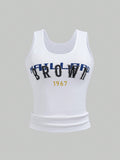 Coolane Women's Slim Fit Letter Print Tank Top