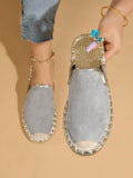 Women Fashionable And Versatile Plain Beach Shoes, Non-Slip, Outdoor Flat Shoes