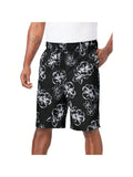 KINGSIZE KingSize Men's Big & Tall Hibiscus Print 8" Swim Trunks