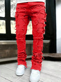 Men Solid Raw Hem Skinny Jeans