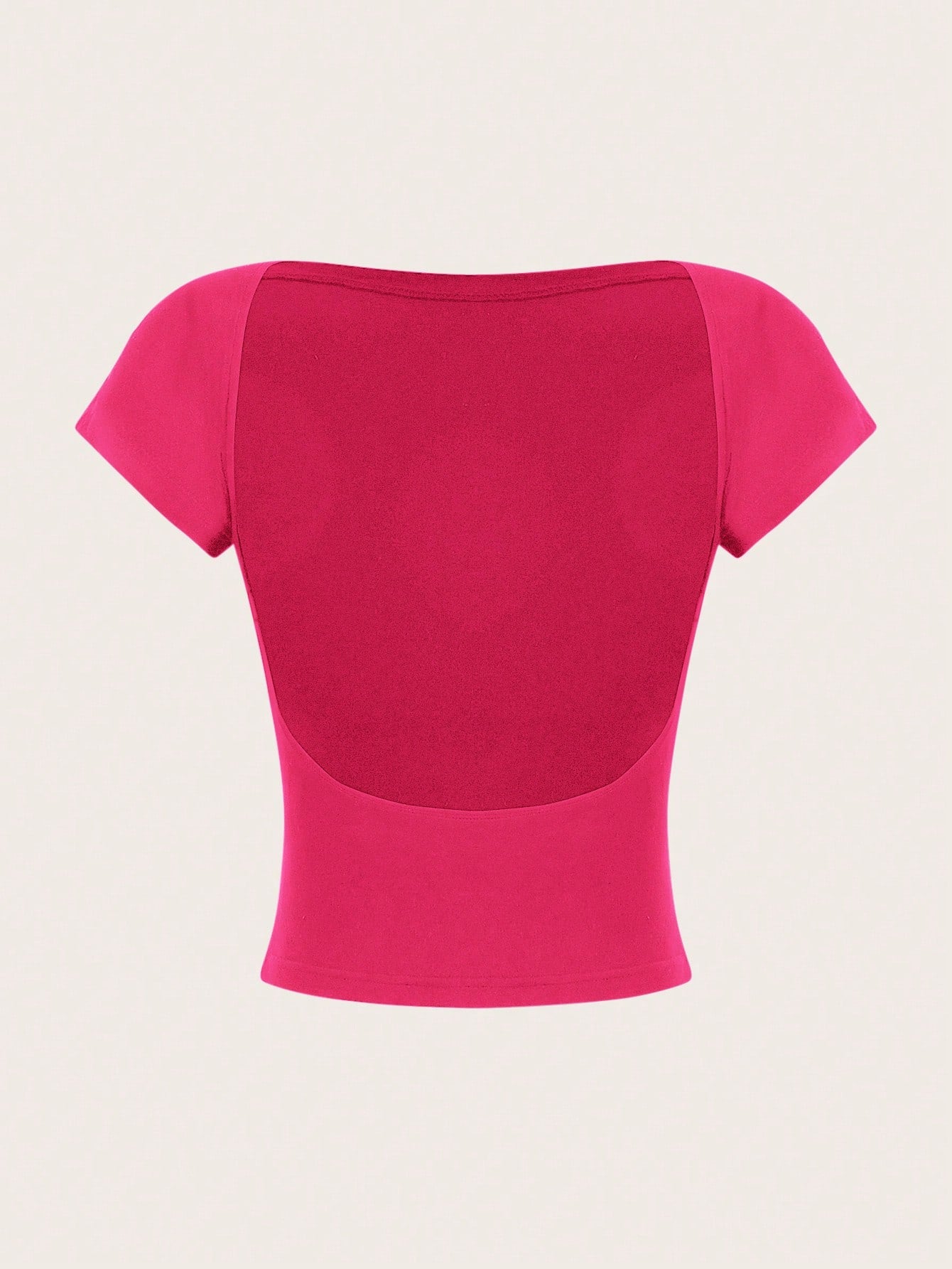Casual And Simple Round Neck Short Sleeve Slim Fit Women T-Shirt, Suitable For Summer