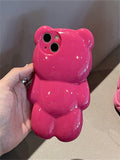 Cartoon Bear Design Anti-fall Phone Case Compatible With iPhone15/15Plus/15Pro/15Promax