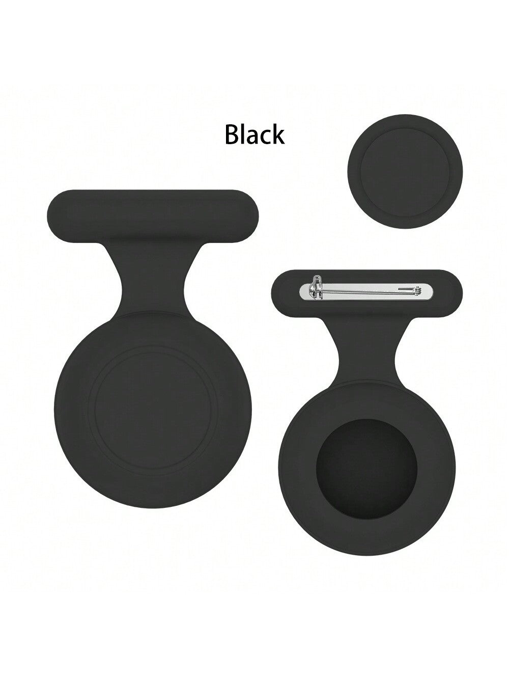 AirTag Holder Compatible With Apple AirTag (1pc/Pack), Hidden AirTag Case With Safety Pin, Suitable For Clothes, AirTag Clip For Kids And Elderly, Soft Silicone, Full Coverage, Scratch-Proof