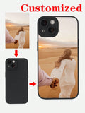 Customized Black Full Wrap Fashionable Personalized Couple Holding Hands Life Wedding Travel Souvenir Photo Phone Case Compatible With IPhone 11/12/13/14/15ProMax