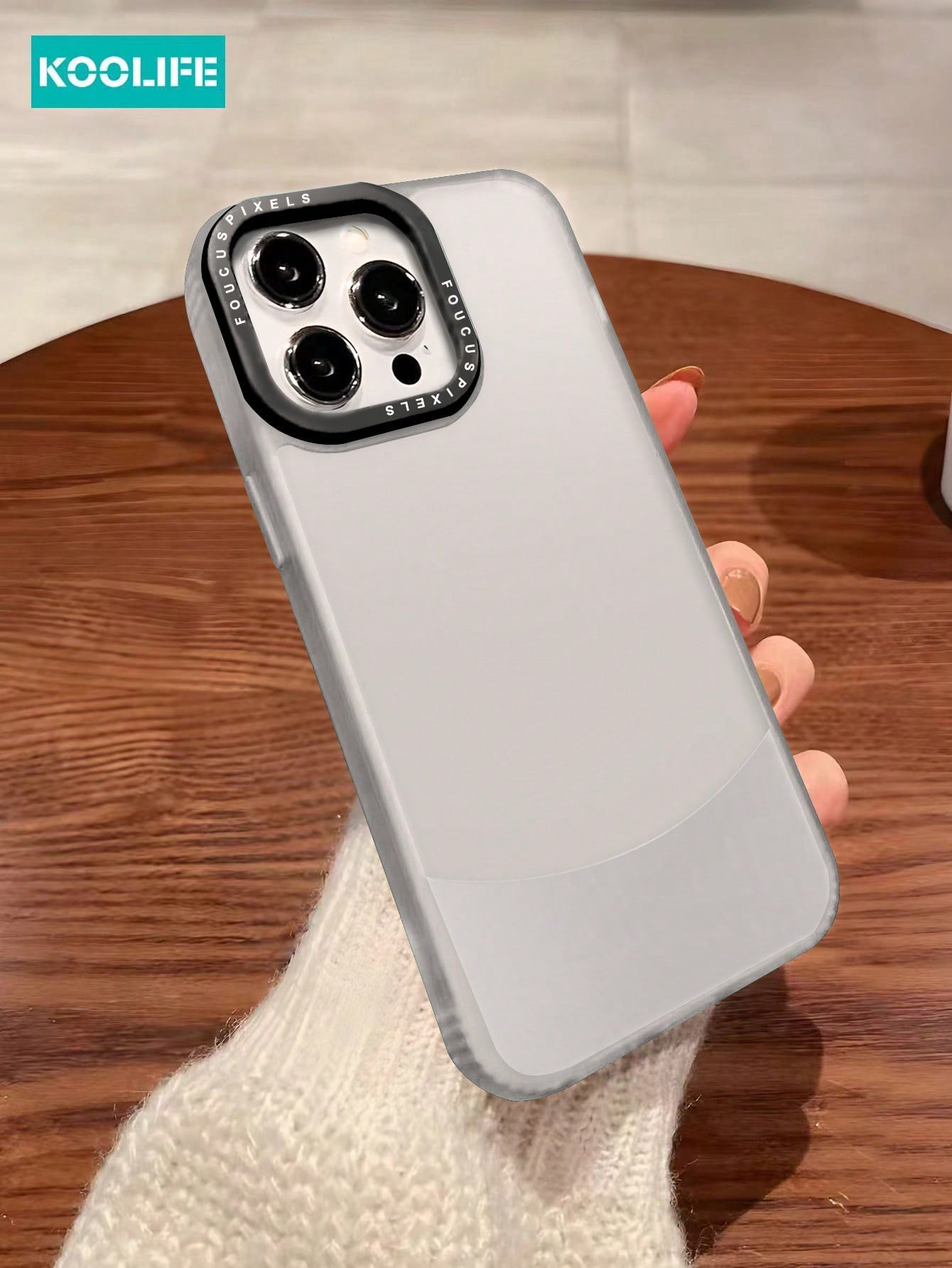 Koolife 1pc Dual Color Transparent TPU+Matte Soft Case Compatible With Apple IPhone 12/12 Pro/12 Pro Max/13/13 Pro/13 Pro Max/14/14 Plus/14 Pro/14 Pro Max/15/15 Pro/15 Pro Max/15 Plus