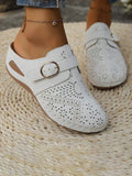 Spring-Summer 2024 Closed Toe Hollowed-Out, Stylish Wedges For Women